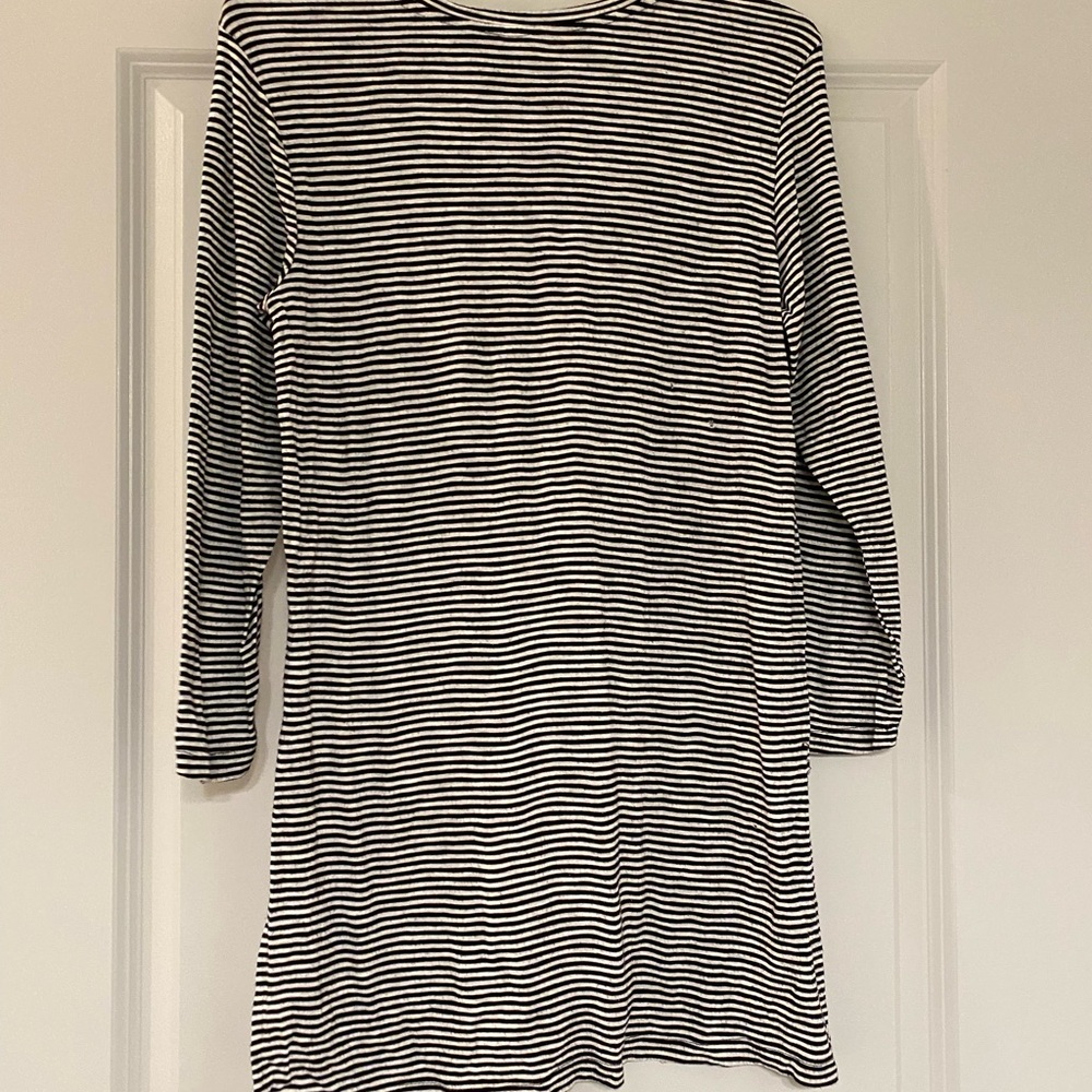 Old Navy Luxe Black and White Striped Top